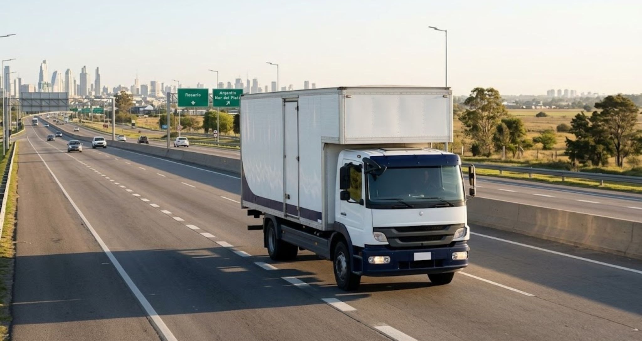 Camión preparado para mudanza de larga distancia
